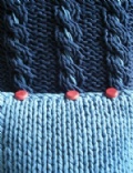 [Denim Cabled Cushion - click to enlarge]